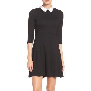 'Fast Fresh' Collared Jersey Fit & Flare Dress